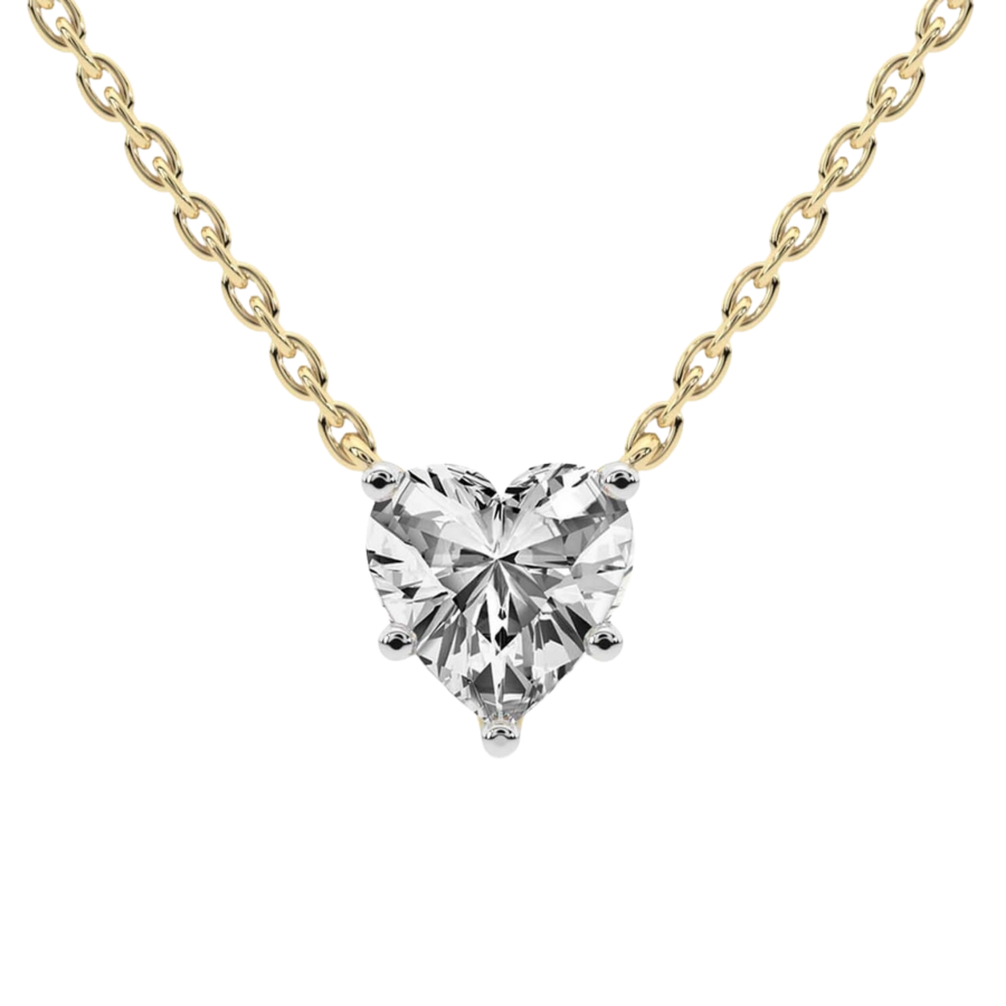 Amalia Heart Lab Diamond Solitaire Necklace
