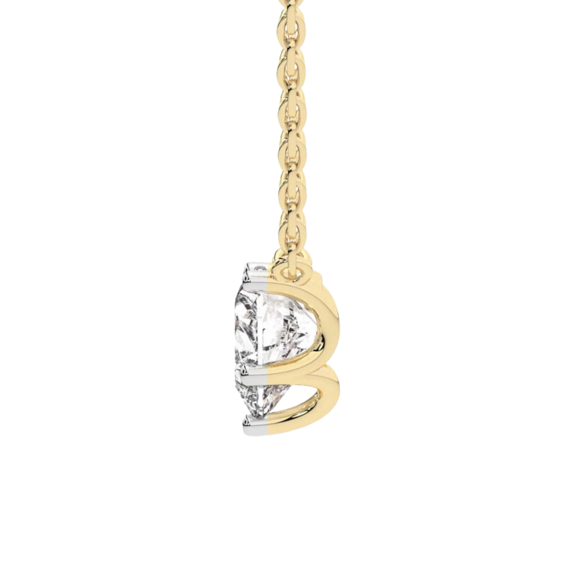 Amalia Heart Lab Diamond Solitaire Necklace