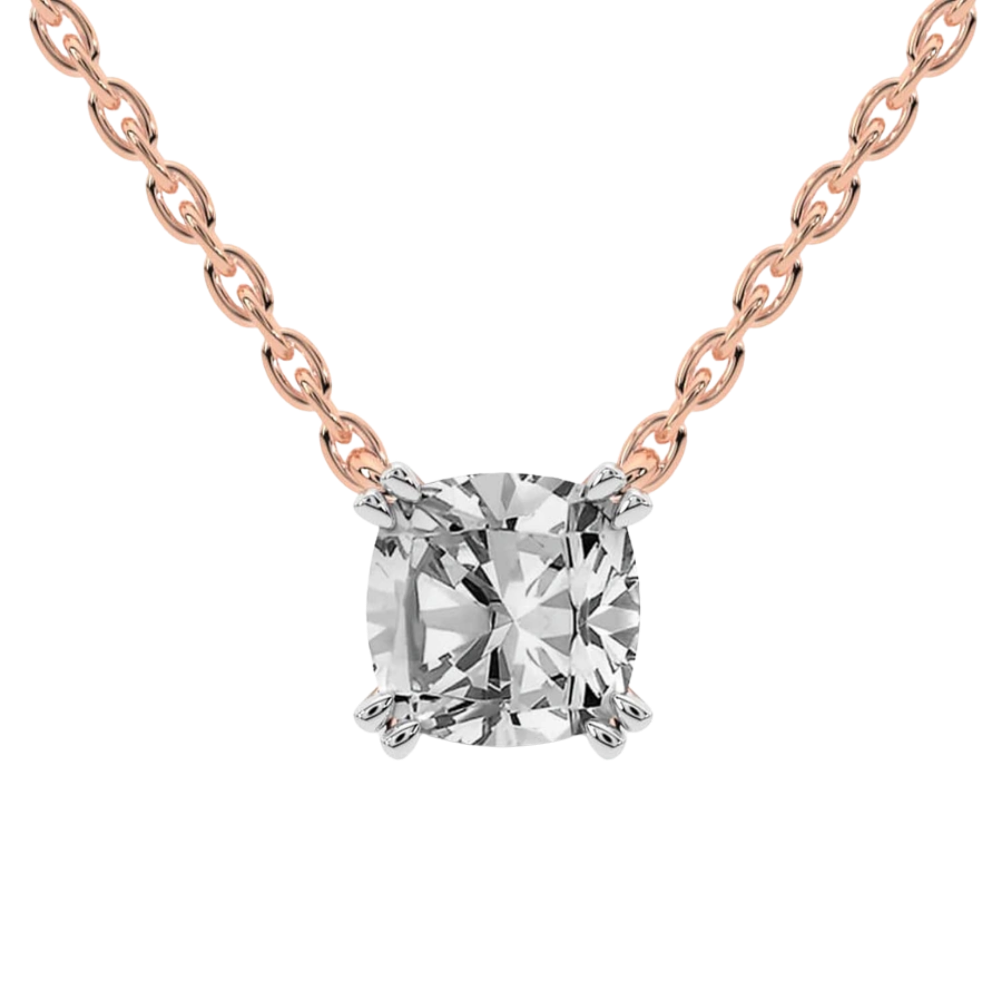 Bianca Cushion Lab Diamond Solitaire Necklace