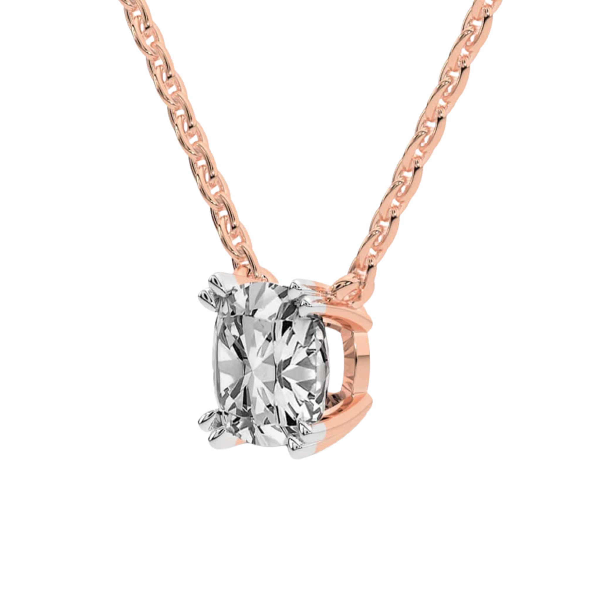Bianca Cushion Lab Diamond Solitaire Necklace