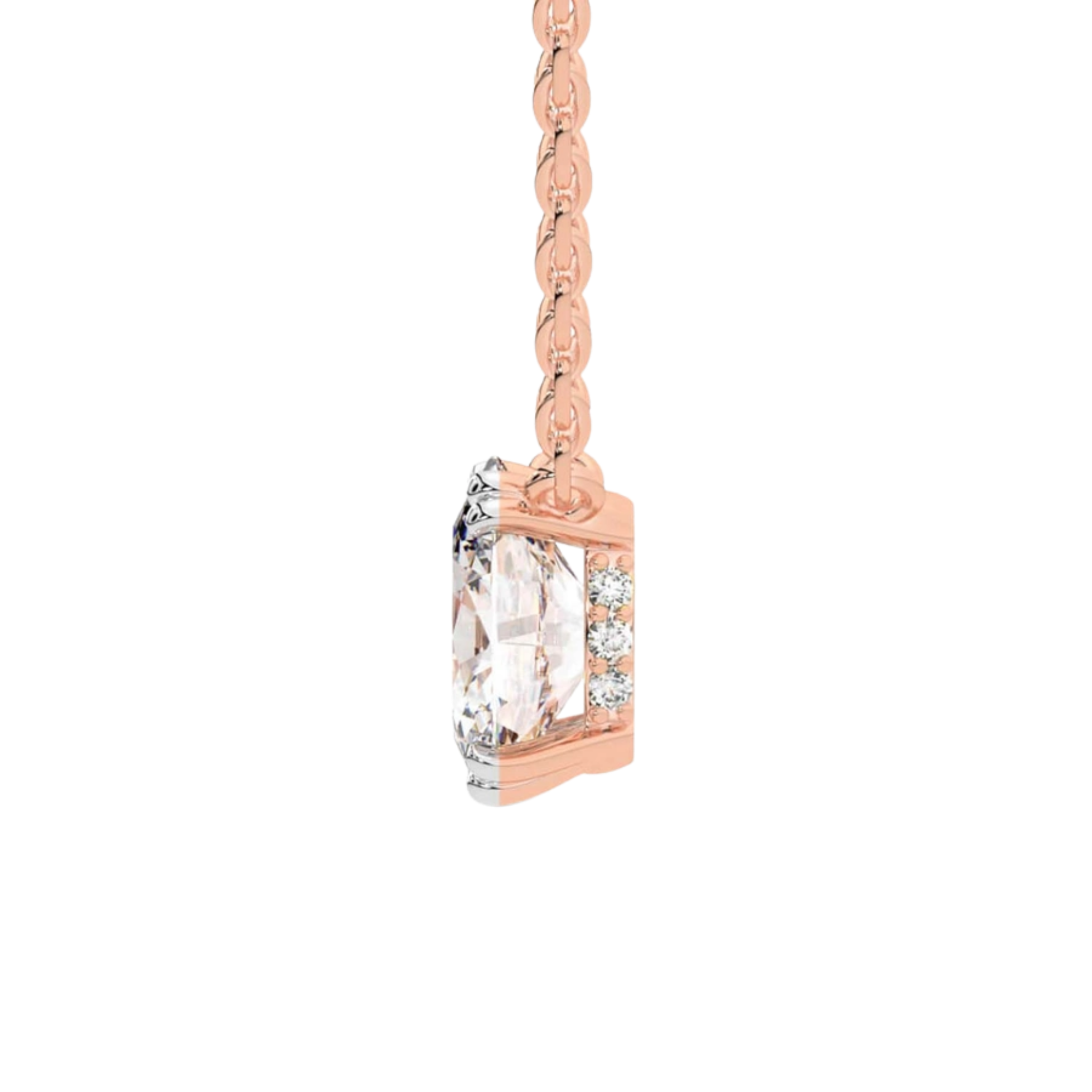 Ethereal Oval Lab Diamond Solitaire Necklace